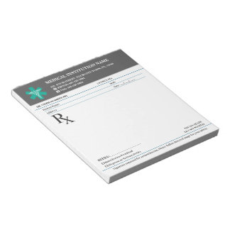 Doctor Prescription Medical RX Pad – Charcoal Grey Notitieblok