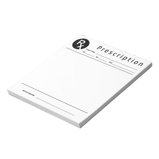 Doctor Prescription Notepad – Editable Doctor RX Notitieblok (Linkerzijde)