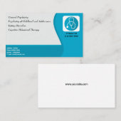 Doctor Psychiatrist Blue Logo Grey Visitekaartje (Voorkant / Achterkant)