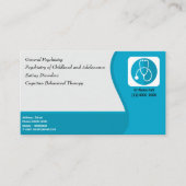 Doctor Psychiatrist Blue Logo Grey Visitekaartje (Voorkant)