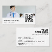 Doctor QR-code Visitekaartje (Voorkant / Achterkant)