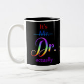 Doctor Rainbow-script Tweekleurige Koffiemok (Links)