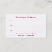 Doctor, Red Canvas Gouden Stethoscoop Afspraak Afsprakenkaartje (Achterkant)