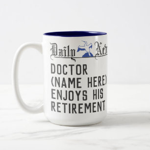 Doctor Retirement Gift Coffee Mok om te personalis