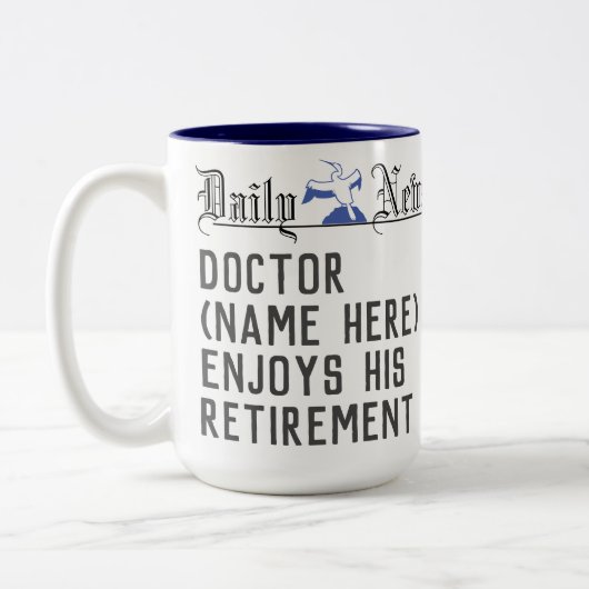 Doctor Retirement Gift Coffee Mok om te personalis (Links)