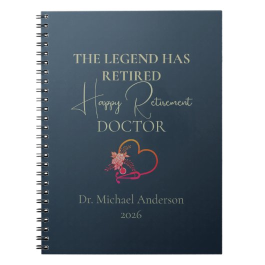 Doctor Retirement Gift The Legend Has Retired Notitieboek (Voorkant)
