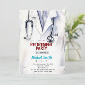 Doctor retirement invitation kaart (Staand voorkant)