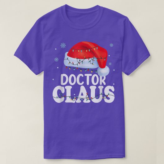 Doctor Santa Claus Kerstmis Funny Matching Costum T-shirt (Design voorkant)