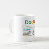 Doctor Search Style Custom Name Mug – Personalized Koffiemok (Voorkant links)