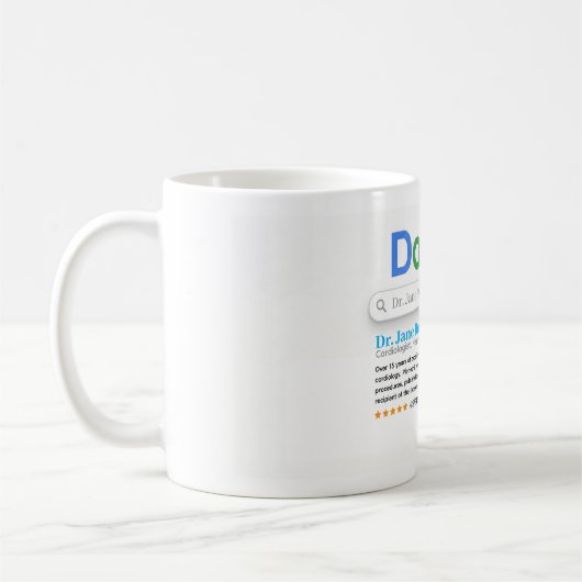 Doctor Search Style Custom Name Mug – Personalized Koffiemok (Links)