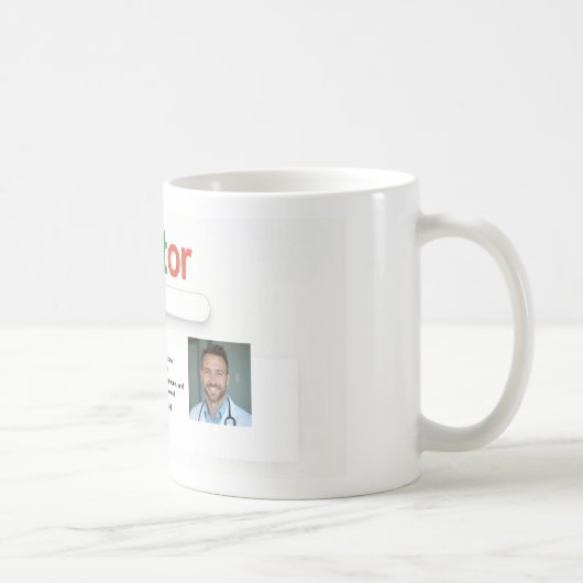 Doctor Search Style Custom Name Mug – Personalized Koffiemok (Rechts)