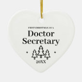 Doctor Secretary New Job Kerstmis Keramisch Ornament (Voorkant)
