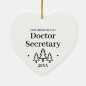 Doctor Secretary New Job Kerstmis Keramisch Ornament (Achterkant)