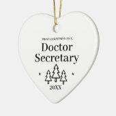 Doctor Secretary New Job Kerstmis Keramisch Ornament (Links)