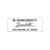 Doctor Signature Professional Name Licence Zelfinktende Stempel (Design)