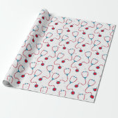 Doctor stethoscoop medisch student geschenk cadeaupapier (Uitgerold)
