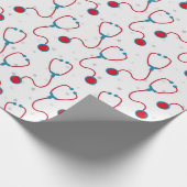 Doctor stethoscoop medisch student geschenk cadeaupapier (Hoek)