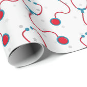 Doctor stethoscoop medisch student geschenk cadeaupapier (Rol Hoek)