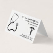 Doctor Stethoscoop Witte Afspraak Visitekaartje (Voorkant)