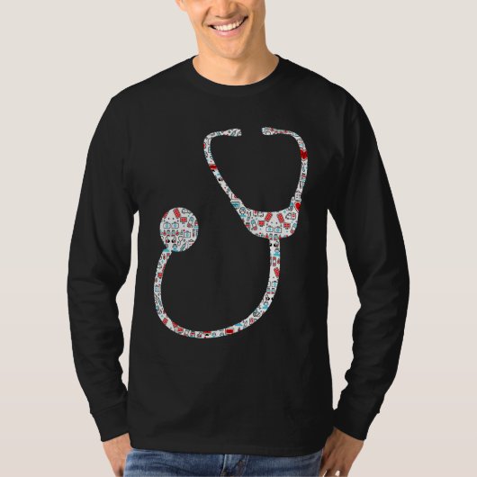 Doctor Stethoscope Medical School Students Doctors T-shirt (Voorkant)