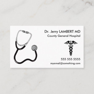 Doctor Stethoscope White Visitekaartje