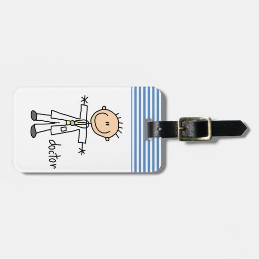 Doctor Stick Figuur Bagagelabel (Voorkant horizontaal)