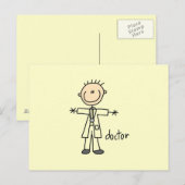 Doctor Stick Figuur Briefkaart (Voorkant / Achterkant)