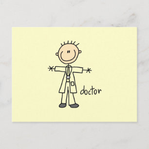 Doctor Stick Figuur Briefkaart