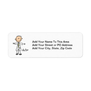 Doctor Stick Figuur Etiket