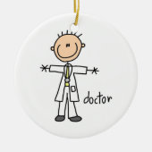 Doctor Stick Figuur Keramisch Ornament (Voorkant)