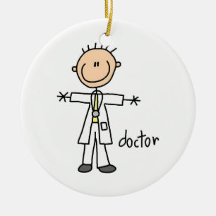 Doctor Stick Figuur Keramisch Ornament