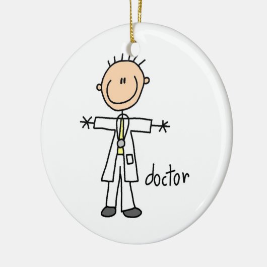Doctor Stick Figuur Keramisch Ornament (Links)