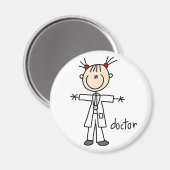 Doctor Stick Figuur Magnet (VROUW) (Voorkant / Achterkant)