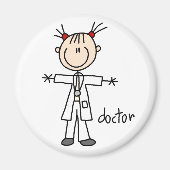 Doctor Stick Figuur Magnet (VROUW) (Voorkant)