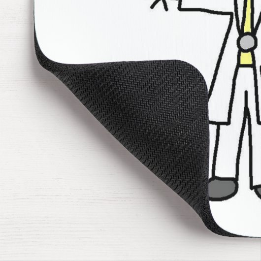 Doctor Stick Figuur Mousepad Muismat (Hoek)