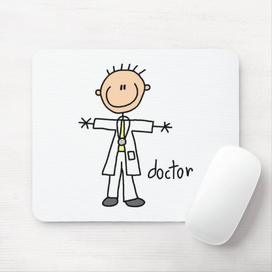 Doctor Stick Figuur Mousepad Muismat (Met muis)