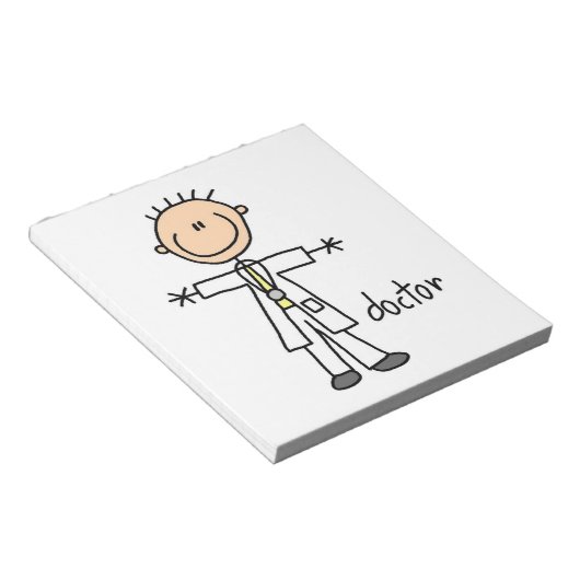 Doctor Stick Figuur Notitieblok (Schuin)