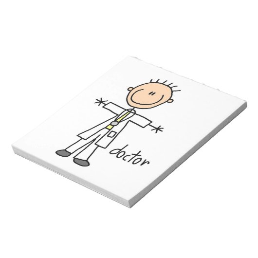 Doctor Stick Figuur Notitieblok (Linkerzijde)