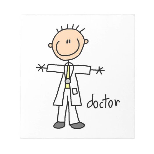 Doctor Stick Figuur Notitieblok (Voorkant)