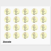 Doctor Stick Figuur Ronde Sticker (Vel)