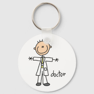 Doctor Stick Figuur Sleutelhanger