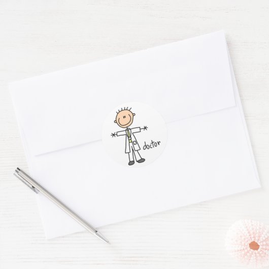 Doctor Stick figuur Sticker (Envelop)
