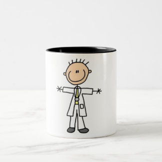 Doctor Stick Figuur Tweekleurige Koffiemok