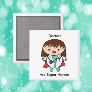 Doctor Super Hero Vrouw Kawaii Schattige Magneet