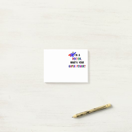Doctor Superhero ontwerp op maat Post-it® Notes (Op bureau)