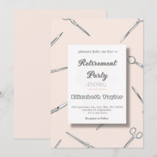 Doctor  Surgeon nurse retirement invitation Kaart (Voorkant / Achterkant)