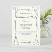 Doctor  Surgeon nurse retirement invitation Kaart (Staand voorkant)