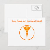 Doctor Symbol Klantbenoeming Briefkaart (Voorkant / Achterkant)