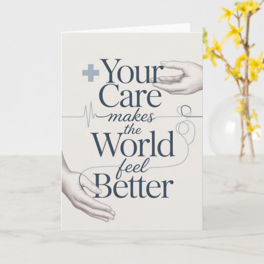 Doctor Thank You Card Kaart (Gele Bloem)