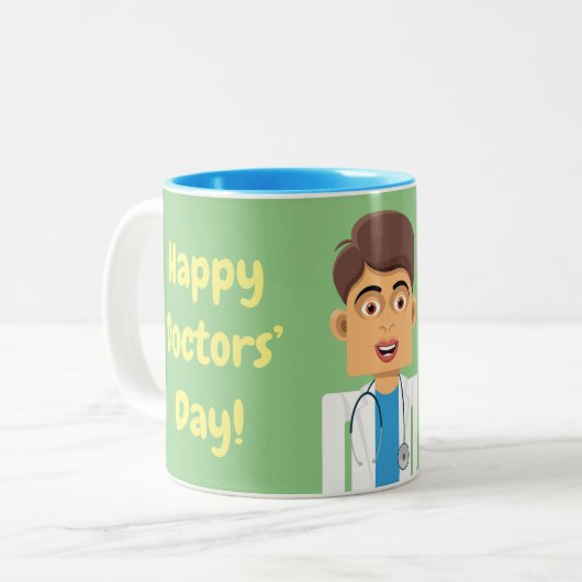 Doctor Tweekleurige Koffiemok (Voorkant links)